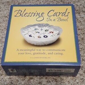 NEW BLESSING cards in a bowl